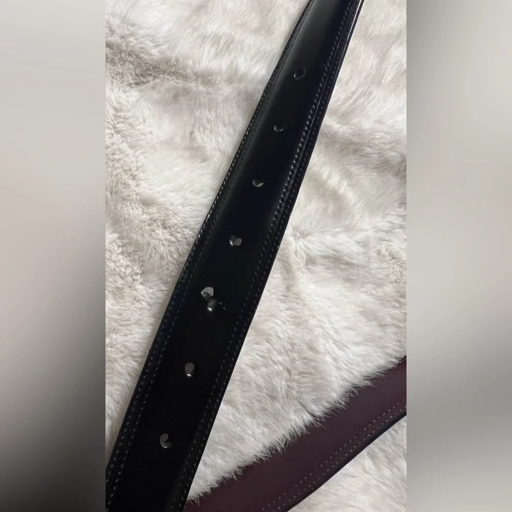 Farrah men’s black leather belt